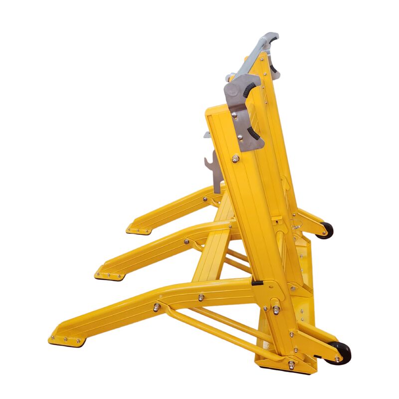 Barricadas Veiculares Portáteis Leves de 25kg com Design Dobrável e Amarelo de Alta Visibilidade para Segurança em Construção de Estradas