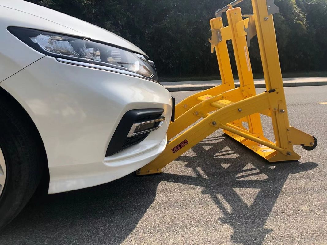 Barricada Veicular Portátil Amarela com Absorção de Choque, Dobrável, 25kg para Segurança em Construção
